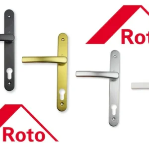 Roto Upvc Double Glazed Door Handle 200mm Bolt Fixing 92mm Pz