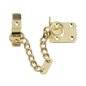Heavy Duty Door Chain - 200mm Chain Length Polished Chrome, Satin Chrome & Polished Brass